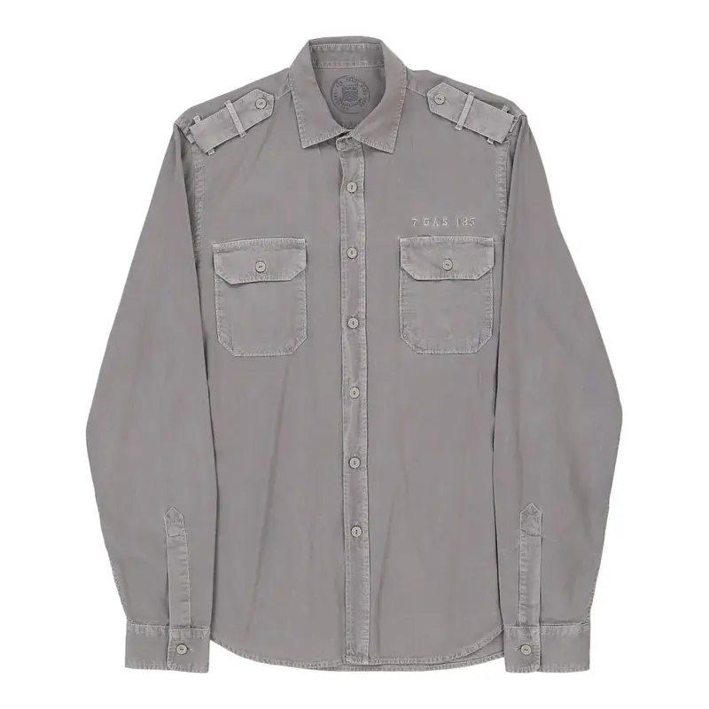 Napapijri Shirt - Medium Grey Cotton