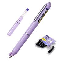WRITECH Fountain Pen Fine Nib Retractable Black Ink Pens Set with 5 Ink Cartridges - Smooth Writing for Calligraphy, Sketchin...
