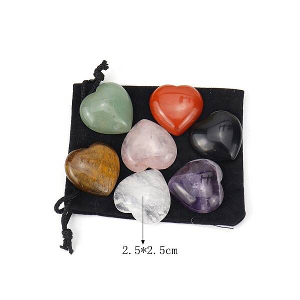 7Pcs Mixed Gemstone Display Decorations