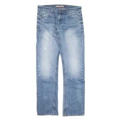 MUSTANG Distressed Mens Jeans Blue Relaxed Straight W36 L34