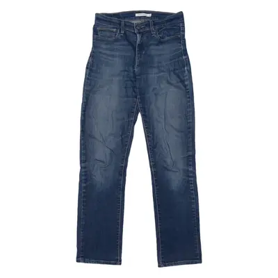 LEVI'S Slimming Jeans Blue Denim Slim Straight Stone Wash Womens W26 L32