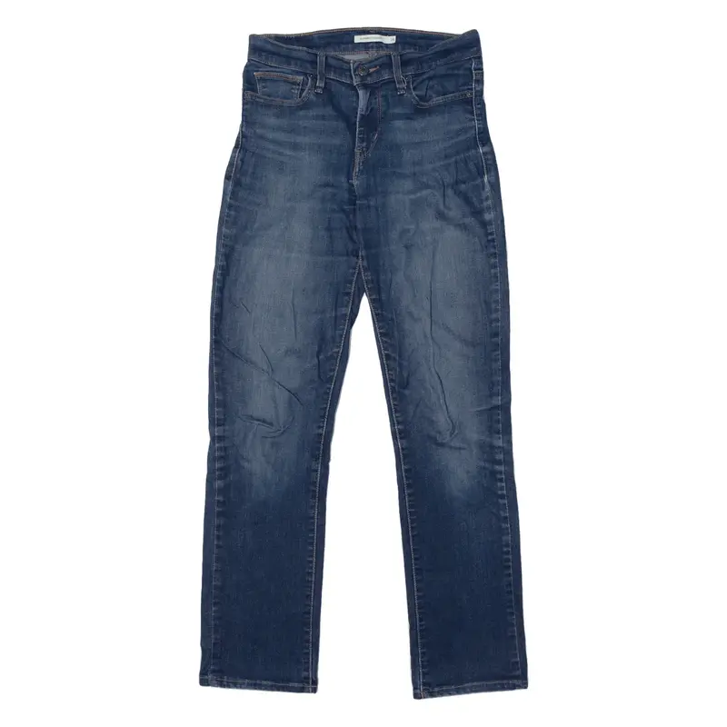 LEVI'S Slimming Jeans Blue Denim Slim Straight Stone Wash Womens W26 L32