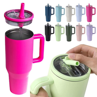 40oz  Large Capacity Travel Mug,Tumbler with Handle and Straw | 100% Leakproof Insulated Tumbler | Keeps Ice 24+ Hours | Cup ...