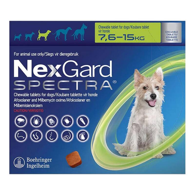 Nexgard Spectra For Medium Dog (16.5-33 Lbs) Green 6 Pack