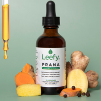 Leefy Organics PRANA Turmeric & Ginger Tincture - 100% Organic, Full Spectrum Extract, Enhanced Absorption with Black Pepper,...