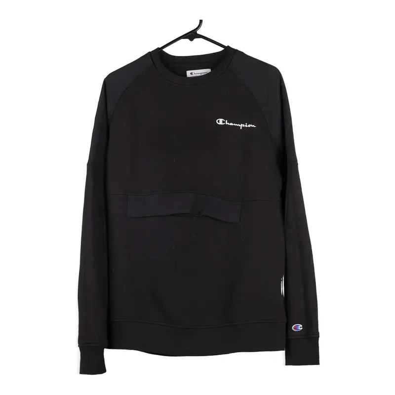 Champion Sweatshirt - Medium Black Cotton Blend