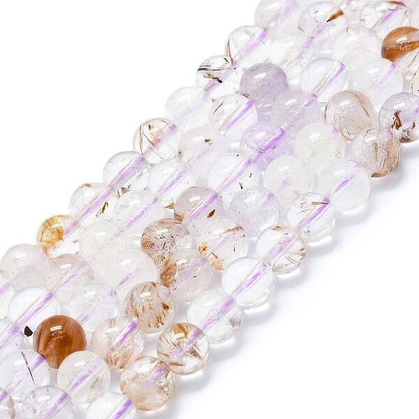 Natural Rutilated Quartz Beads Strands