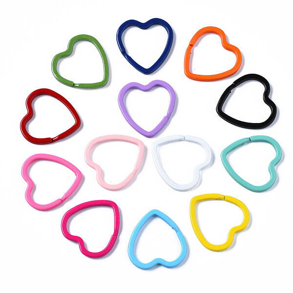 Spray Painted Iron Split Key Rings