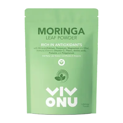 VivoNu Organic Moringa Powder (1 Pound) Moringa Oleifera Leaf Powder | Extra-Fine Quality |Perfect for Smoothies, Drinks, Tea...