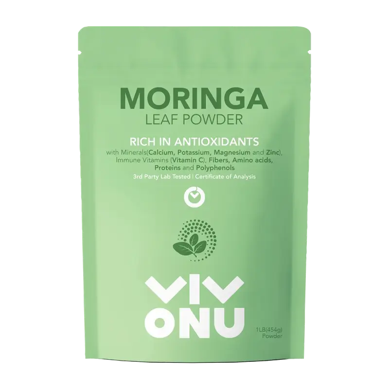 VivoNu Organic Moringa Powder (1 Pound) Moringa Oleifera Leaf Powder | Extra-Fine Quality |Perfect for Smoothies, Drinks, Tea...