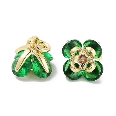 Brass Micro Pave Cubic Zirconia Charms