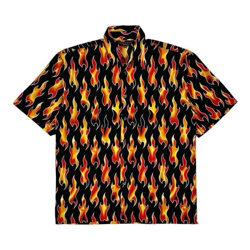 Mecca Graphic Patterned Shirt - Medium Multicoloured Cotton