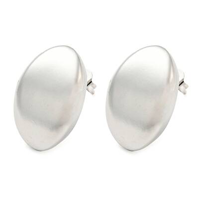 Rack Plating Brass Oval Stud Earrings