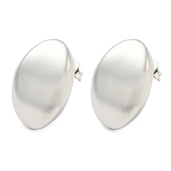 Rack Plating Brass Oval Stud Earrings