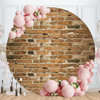 Aperturee Blue Sky White Cloud Round Birthday Backdrop | Circular Birthday Backdrop Cover | Custom Round Birthday Backdrop | ...