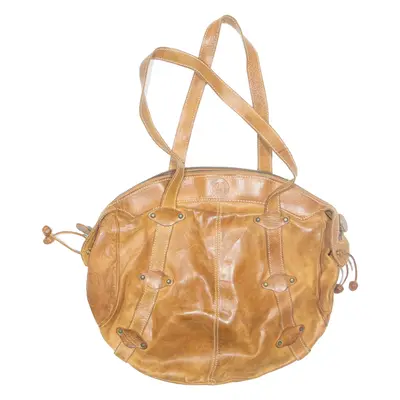 CHARLES JOURDAN Womens Shoulder Bag Brown Leather