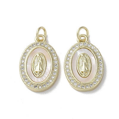 Brass Micro Pave Cubic Zirconia Pendants