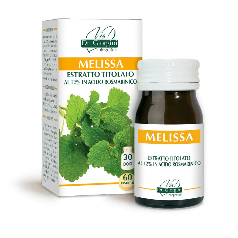 Dr Giorgini lemon balm titrated extract 60 tablets of 500 mg - 30 gr