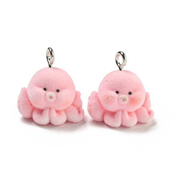 Flocky Acrylic Pendants