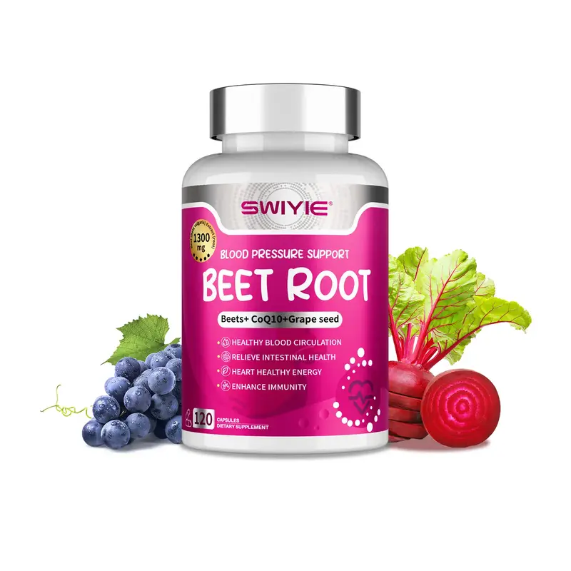 SWIYIE -beet root Vegan Quick Release Capsules Black Pepper Extract for Enhanced Absorption 120 Count Edible Dietary Suppleme...