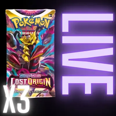 3 PACK BUNDLE Pokemon Lost Origin Booster Pack Card Game