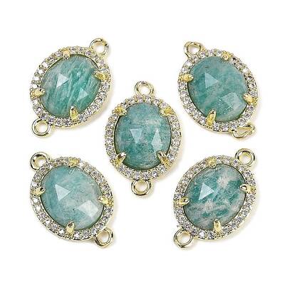 Natural Amazonite Faceted Oval Links