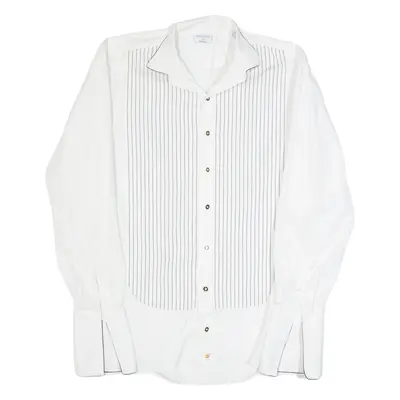 WERNER SCHERER MUNCHEN Mens Formal Shirt White Long Sleeve M