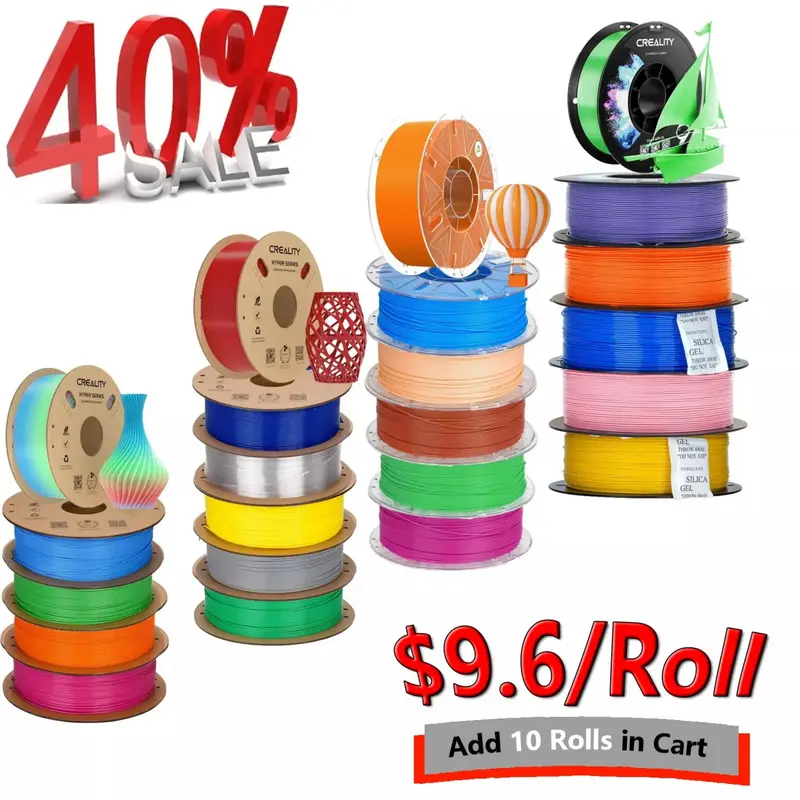 CREALITY 3D Creality Soleyin Ultra/Hyper RFID/CR Series 1.75mm Filaments Ultra PLA MATTE PETG Silk PLA TPU Carbon PC ABS High...