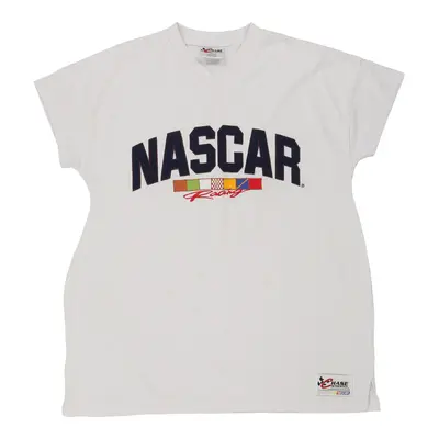 Chase Authentics Nascar T-Shirt - 2XL White Polyester Blend