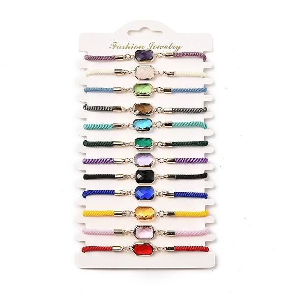 12Pcs 12 Colors Polyester Bracelets