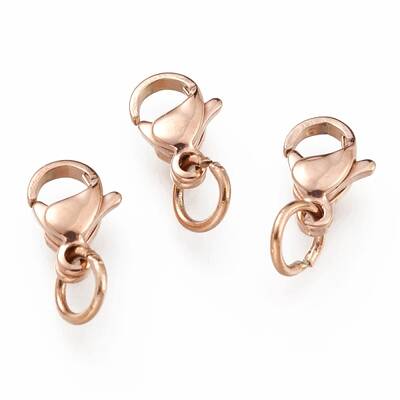 Ion Plating(IP) 304 Stainless Steel Lobster Claw Clasps