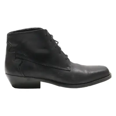 ALL RIGHT Lace-Up Boots Black Leather Mens UK 8