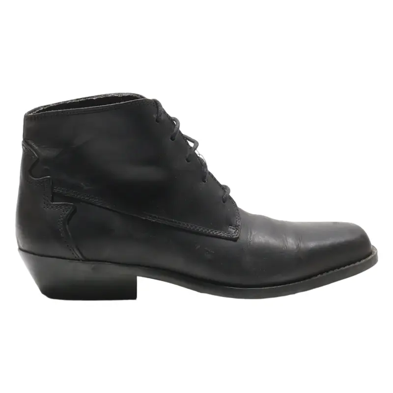 ALL RIGHT Lace-Up Boots Black Leather Mens UK 8