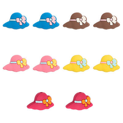 10Pcs 5 Colors Silicone Beads
