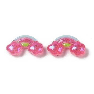 Glitter Plated Resin Cabochons