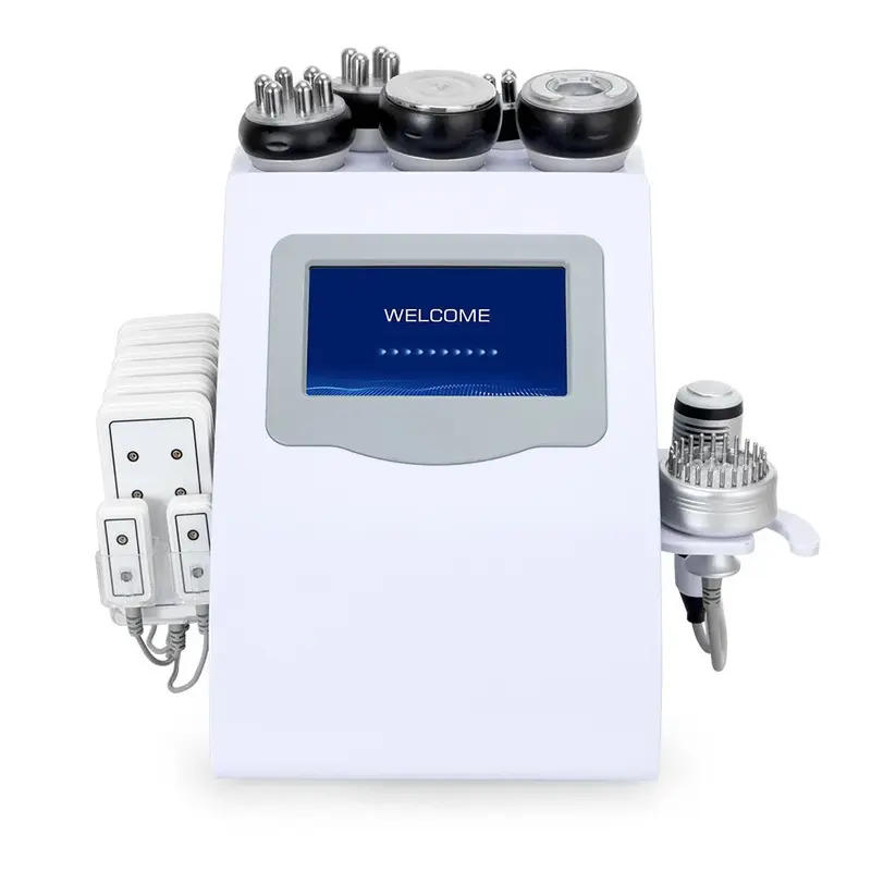 9 In 1 80k Cavitation Machine With RF Vacuum Laser Lipo Pads For Body Contouring