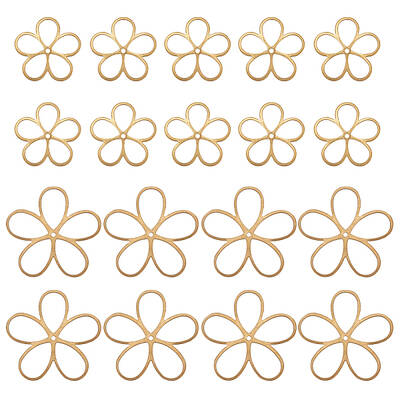 20Pcs 2 Style Brass Filigree Joiners