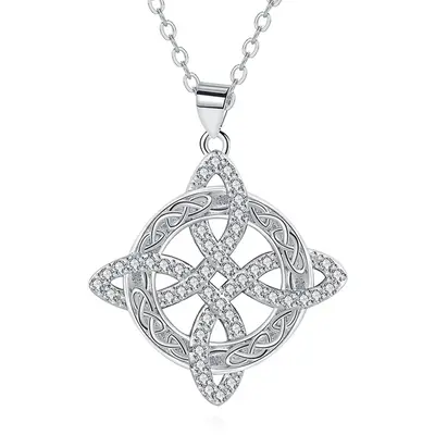 DRINSPER Witches Knot Necklace Hecate Goddess of Witches with Celtic Knot Design Pendant Necklace, Collar De Amuleto De Prote...