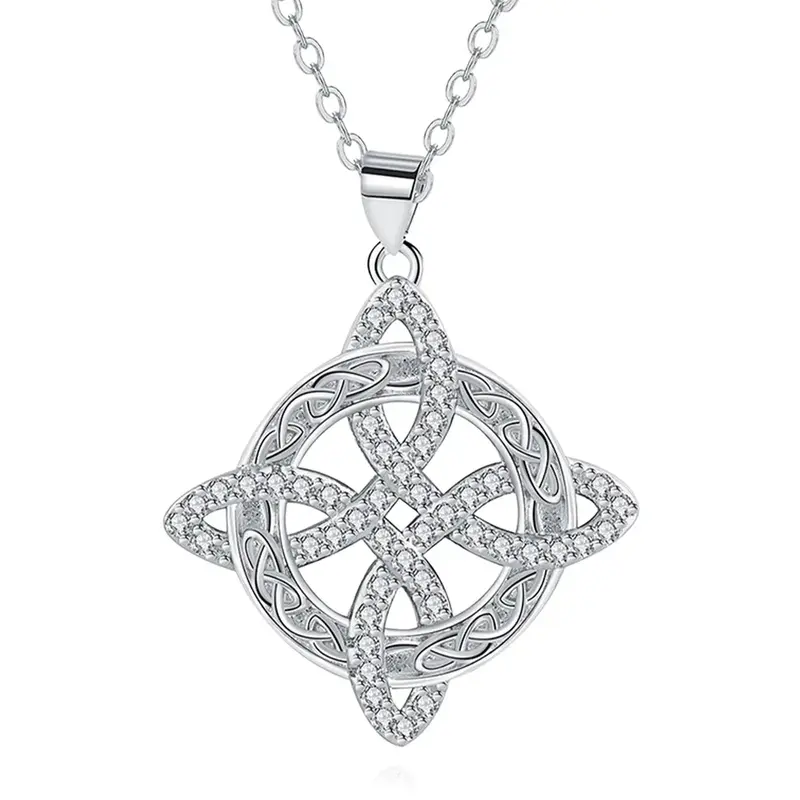 DRINSPER Witches Knot Necklace Hecate Goddess of Witches with Celtic Knot Design Pendant Necklace, Collar De Amuleto De Prote...