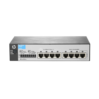HP J9800A | OfficeConnect 1810 Series 1810-8 v2 7 x 10/100Base-TX RJ-45 and 1 x 10/100/1000Base-T RJ-45 Ports Layer 2 Fast Et...