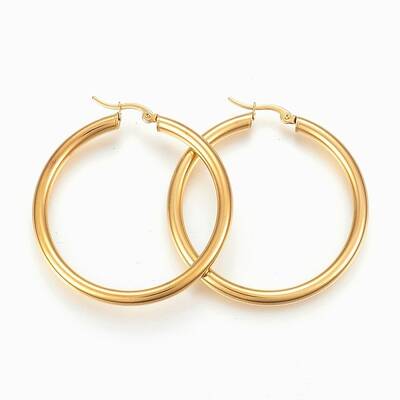 304 Stainless Steel Big Hoop Earrings