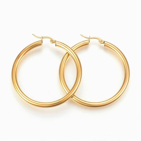 304 Stainless Steel Big Hoop Earrings