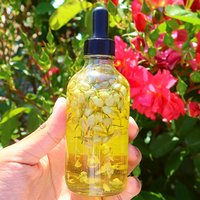 Handcrafted Jasmine Body Oil with Jojoba Oil and Sweet Almond Oil for Moisturizing Dry Skin, Hair, Foot, Leg, Hands, Nail and...