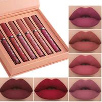 6 Counts Matte Liquid Lipstick Set Lip Stain Makeup, Long Lasting High Pigmented Nude Waterproof Non-Stick Cup Lip Gloss Kit ...