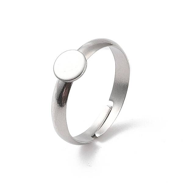 Non-Tarnish 304 Stainless Steel Pad Ring Settings