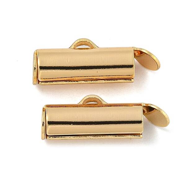 Brass Slide On End Clasp Tubes