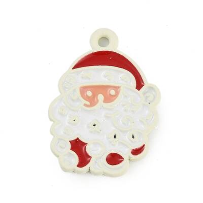 Christmas Theme Spray Painted Alloy Enamel Pendants