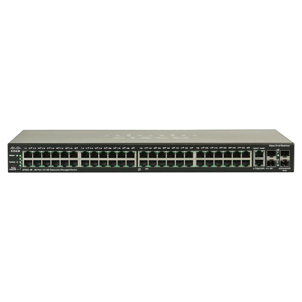 Cisco SF500-48-K9-NA-RF | Small Business 500 Series 48 x RJ-45 Ports PoE 10/100Base-TX + 2 x Combo Gigabit SFP Ports + 2 x SF...
