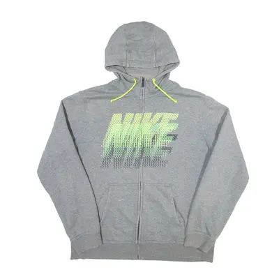 NIKE Hoodie Grey Full Zip Mens XL