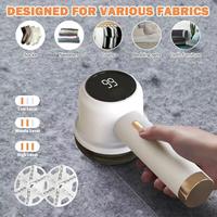 Rechargeable Electric Fabric Shaver 1+1 Stainless Blades 6-Leaf System Smart 3-Speed LED Erase Fuzz Lint Pills Pet Hair Sweat...